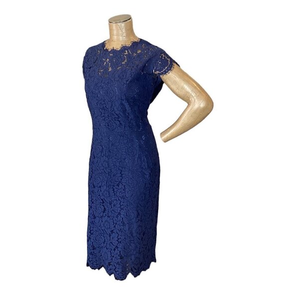 Miusol Blue Floral Lace Sheath Evening Cocktail Party Dress Plus Sz 5XL #271B - Picture 4 of 9
